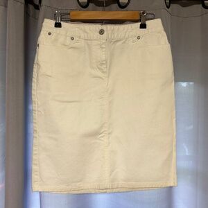 Talbots denim white skirt size 8